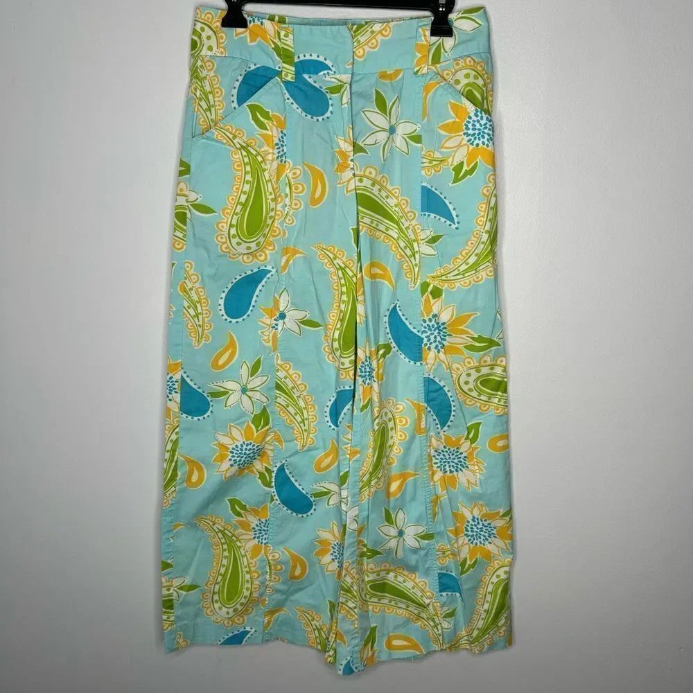 Lilly Pulitzer floral wide leg pants size 6